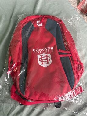 Hanover College red and navy Backpack